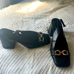 ASOS crocodile vintage mules